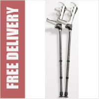 ErgoDynamic Elbow Crutches Black/White (Sold as pair)